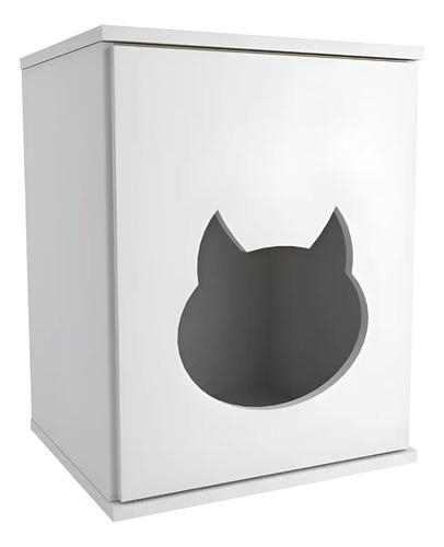 Litera Cubo Sanitario O Casita Para Mascotas Gato De Corsa. Blanco